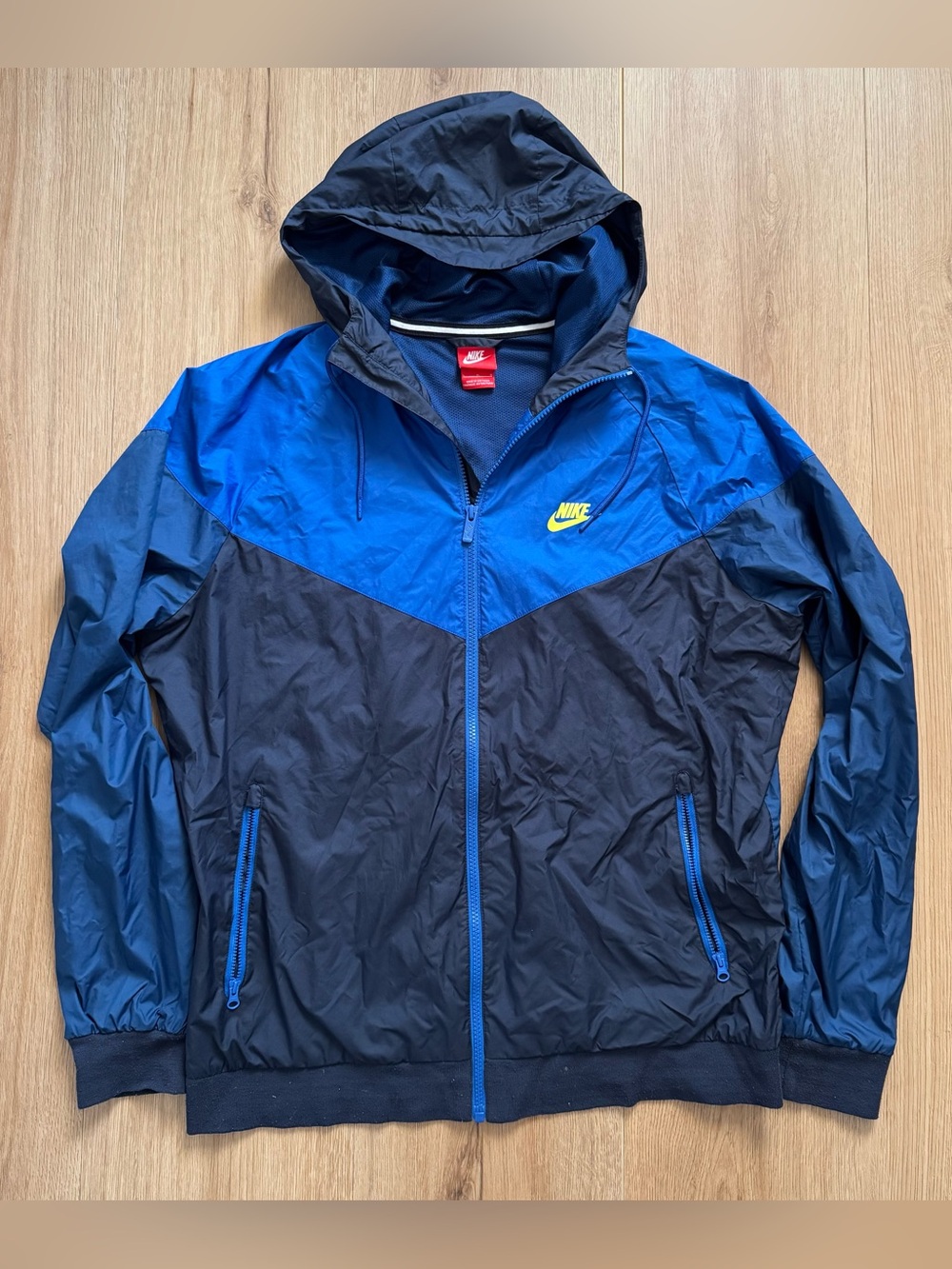 Nike Windrunner Full Zip Hooded Jacket Windbreaker Athletic Size Large